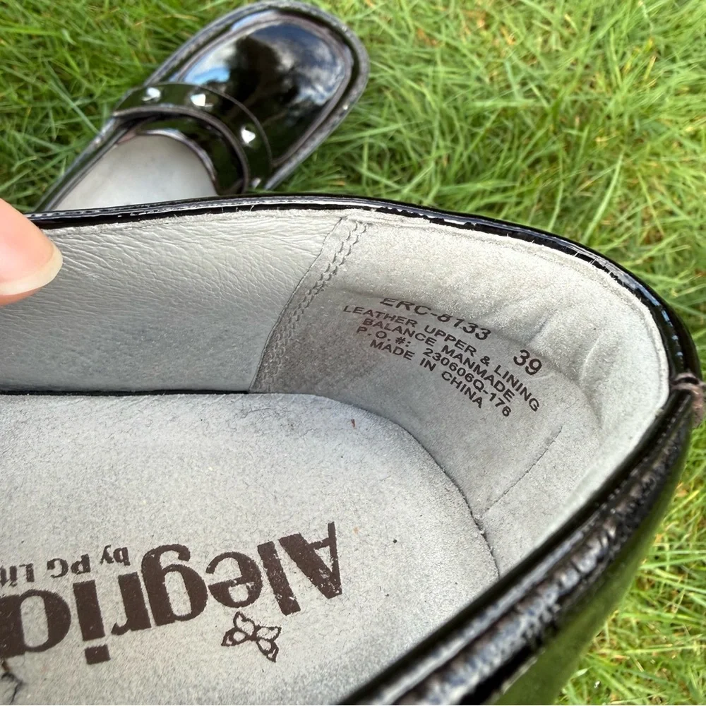 Rare Alegria by PG Lite Black Patent Studded "Rocker" Loafers - Picture 7 of 7